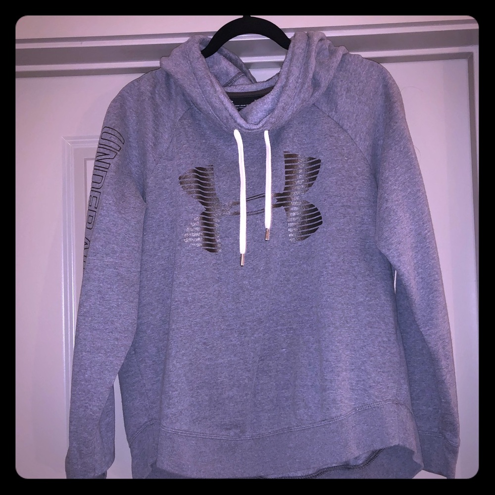 Under armor hoodie with sleeve detail.